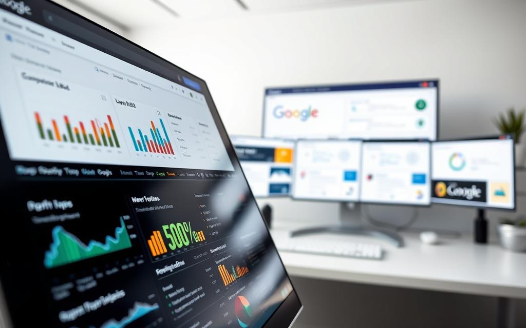 A detailed visual analysis of SEO competitor tools, showcased in a crisp, modern style. In the foreground, a sleek user interface displays various SEO metrics and analytics, captured through a high-resolution, close-up lens. The middle ground features several competing SEO platforms, each with their unique branding and functionality, arranged in a clean, grid-like layout. The background depicts a minimalist workspace, with a large monitor displaying search engine results, surrounded by a subtle, gradient-based color scheme that enhances the professional, data-driven atmosphere. Lighting is soft and diffused, creating a sense of focus and clarity. The overall composition conveys the power of comprehensive competitor analysis in the world of search engine optimization. A detailed visual analysis of SEO competitor tools, showcased in a crisp, modern style. In the foreground, a sleek user interface displays various SEO metrics and analytics, captured through a high-resolution, close-up lens. The middle ground features several competing SEO platforms, each with their unique branding and functionality, arranged in a clean, grid-like layout. The background depicts a minimalist workspace, with a large monitor displaying search engine results, surrounded by a subtle, gradient-based color scheme that enhances the professional, data-driven atmosphere. Lighting is soft and diffused, creating a sense of focus and clarity. The overall composition conveys the power of comprehensive competitor analysis in the world of search engine optimization.