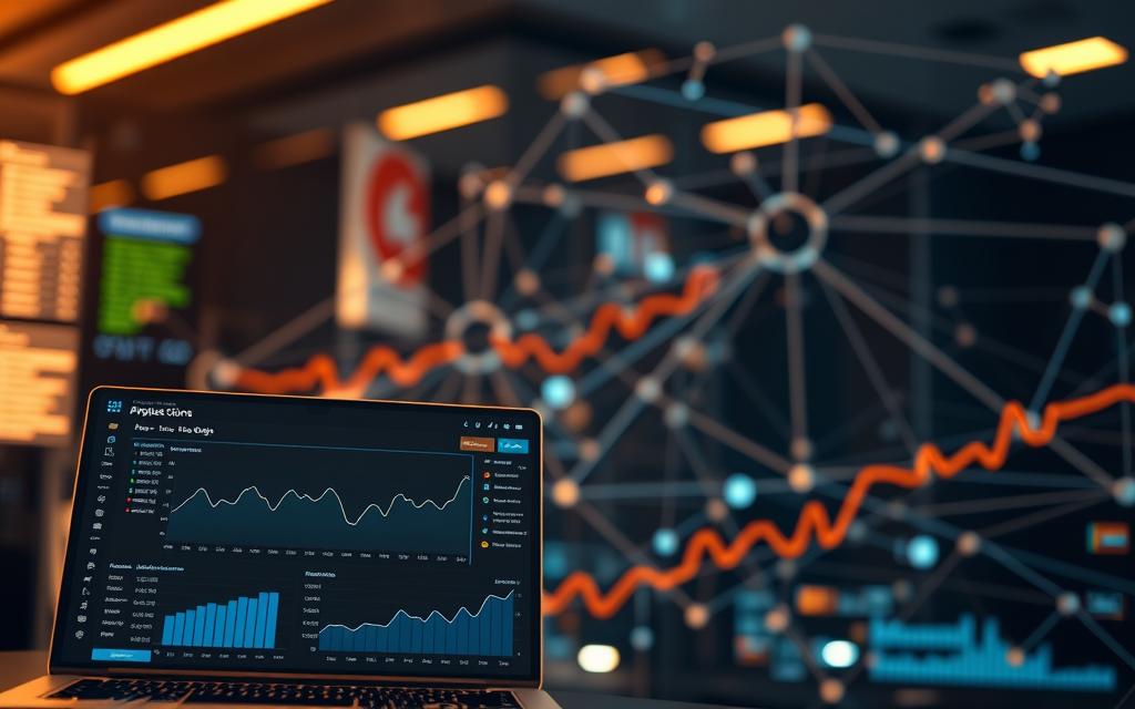 A dynamic and interconnected data visualization, showcasing the integration of various software platforms and data sources. In the foreground, a sleek and intuitive dashboard displays real-time analytics, with smooth transitions between different data metrics. The middle ground features a network of data pipelines, illustrating the seamless flow of information between integrated systems. In the background, a subtle glow emanates, creating a sense of technological depth and complexity. The lighting is warm and directional, casting subtle shadows that accentuate the 3D elements. The overall atmosphere conveys a sense of efficiency, control, and the power of unified data management. A dynamic and interconnected data visualization, showcasing the integration of various software platforms and data sources. In the foreground, a sleek and intuitive dashboard displays real-time analytics, with smooth transitions between different data metrics. The middle ground features a network of data pipelines, illustrating the seamless flow of information between integrated systems. In the background, a subtle glow emanates, creating a sense of technological depth and complexity. The lighting is warm and directional, casting subtle shadows that accentuate the 3D elements. The overall atmosphere conveys a sense of efficiency, control, and the power of unified data management.